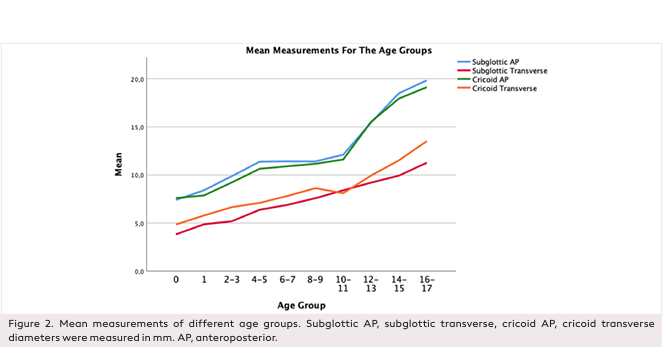 Pediatric Laryngeal Measurements Based on Computed Tomography Images