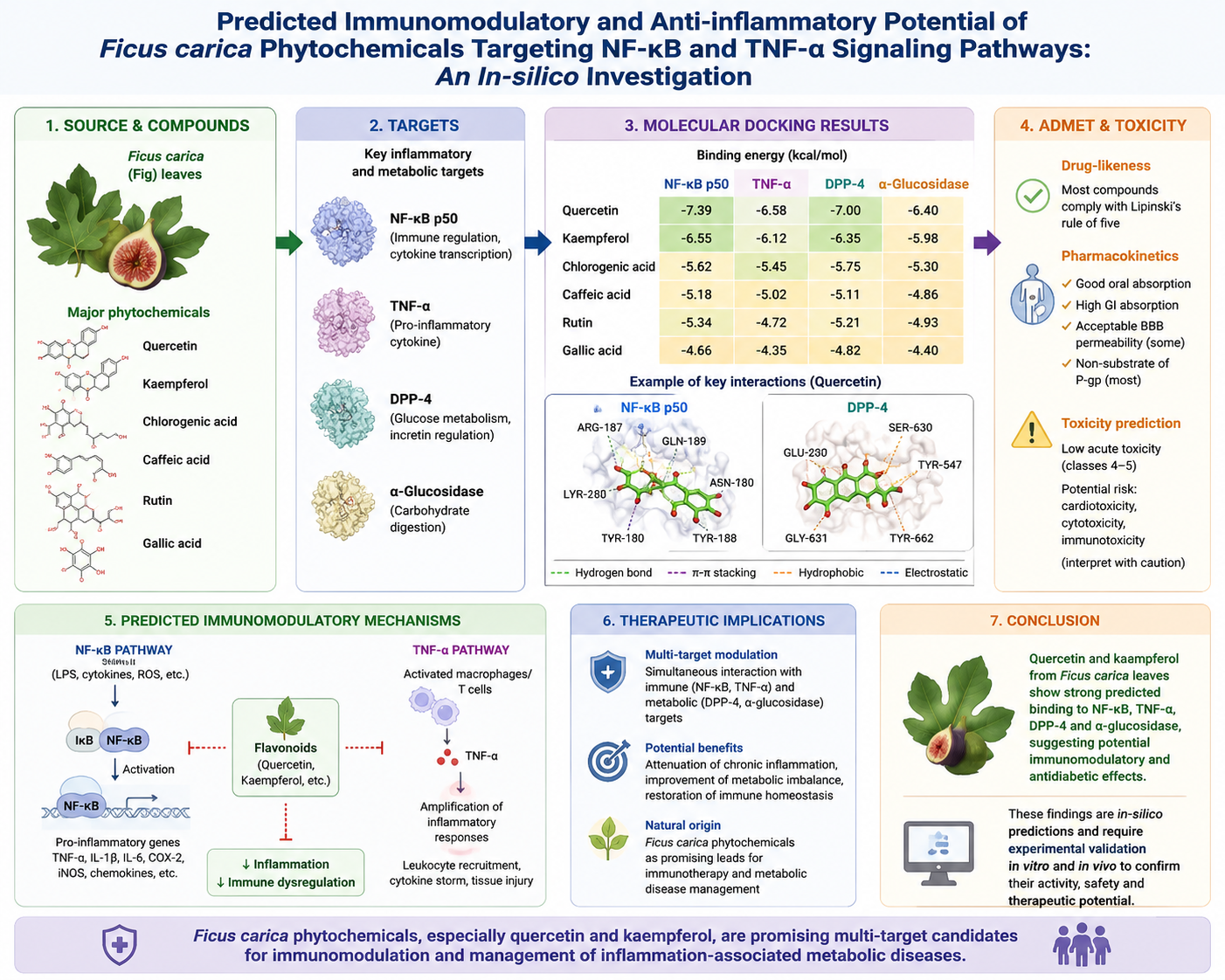 Predicted Immunomodulatory and Anti-Inflammatory Potential of Ficus carica Phytochemicals Targeting NF-kB and TNF-&alpha; Signaling Pathways: An In-Silico Investigation